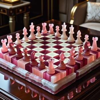 Hand-Carved Himalayan Salt Chess Board Set (Limited Edition)